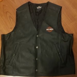 Harley Davidson Leather Vest - Size 3X